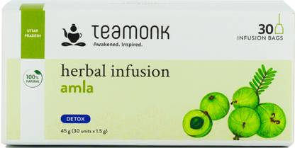 Teamonk Amla Herbal Infusion Tea ,30 Tea Bags Amla Herbal Infusion Tea Bags Box