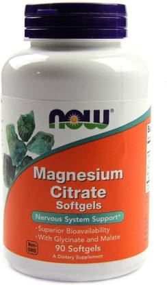Now Foods Magnesium Citrate 400Mg - 90 Softgels