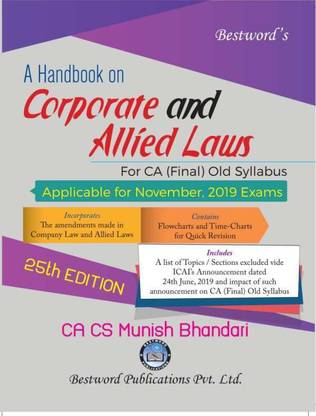 Bestword a Handbook on Corporate and Allied Laws Ca Final Old Syllabus