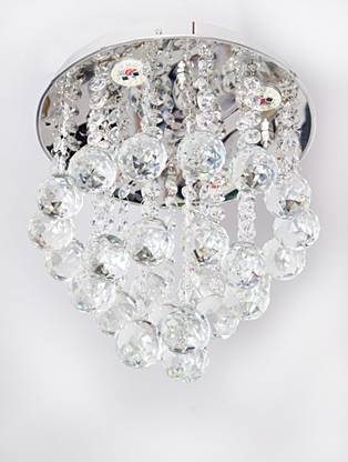 Prop It Up crystals small led round chandelier with inbuilt triple color leds Chandelier Ceiling Lamp
