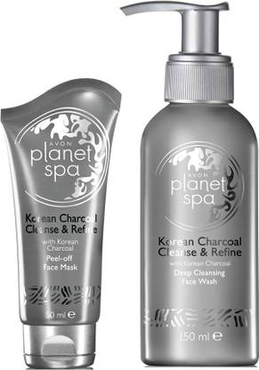 AVON Korean Charcoal Cleanser 150ml + Peel Off Mask 50ml
