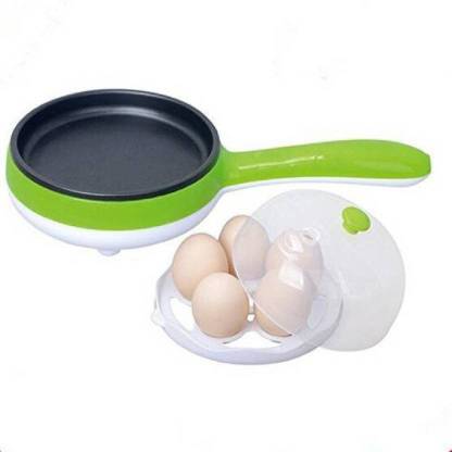 Aksharkunj Frying Pan with Steam Egg streamer/ Boiler Electric Mini Non stick Frying Pan to boil eggs Egg Cooker