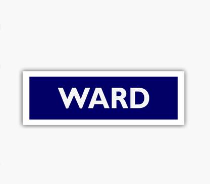signEver Ward Sign Board For Hospital Medical Collage color-Blue (30 x 10 cm) Emergency Sign
