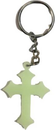 StopShop Glow in The Dark Radium Keychain - Cross Key Chain