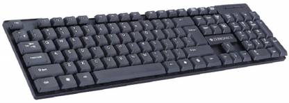 ZEBRONICS K16 Standard Keyboard with USB Input (Black) Wired USB Standard Desktop Keyboard Compatible with Desktop, Laptop, Mac