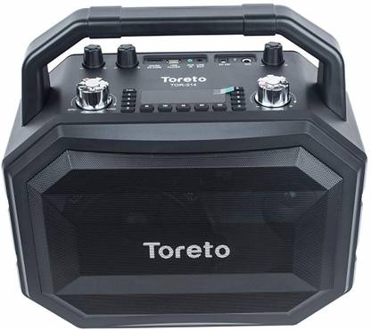 Toreto Portable Wireless Party Speaker with Karaoke Mic for Singing & Recording 60 W Bluetooth Speaker