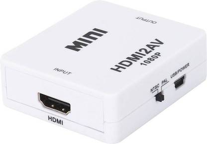 APLINK HDMI to AV With USB 3RCA CVBs Composite Video Audio Converter Adapter Supporting PAL/NTSC with USB cable Media Streaming Device