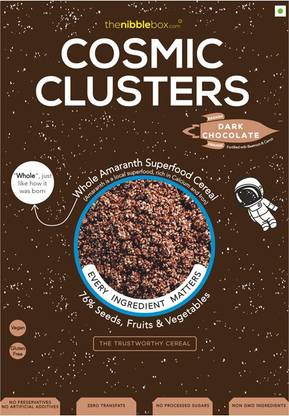 TheNibbleBox COSMIC CLUSTERS DARK CHOCOLATE CEREAL BOX 300g Cereal