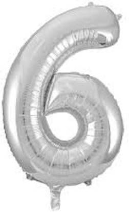 ANAGRAM Solid NUMBER 6 SLIVER 18'' Balloon