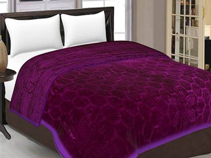 YOUNGMAN Geometric Double Mink Blanket for  Heavy Winter