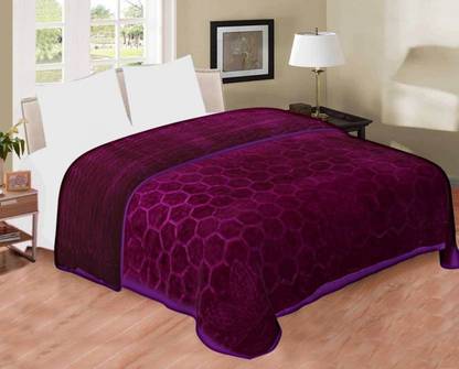 YOUNGMAN Geometric Double Mink Blanket for  Heavy Winter