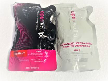 MATRIX Opti. Sculpt Single Application Resistant Shaping Cream (125 ML) & Cream Neutralizer (125ML)