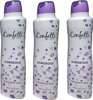 Confetti LONDON GORGEOUS (PACK OF 3) Deodorant Spray  -  For Women