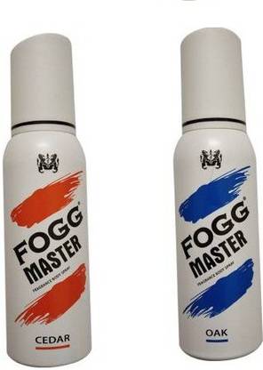 FOGG 1 MASTER OAK +1 MASTER CEDAR Body Spray - For Men & Women (120 ml, Pack of 2) Body Spray  -  For Men & Women
