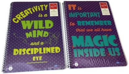 NAVNEET Forever Young Series A4 Notebook Single Line 400 Pages