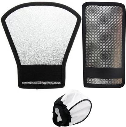 Simpex Silver White Flash Diffuser Reflector for Flash set of 1 pis of 3 Camera Flash Diffuser