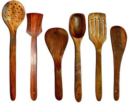 Aafiya handicrafts Af0268 Wood Serving Spoon Set