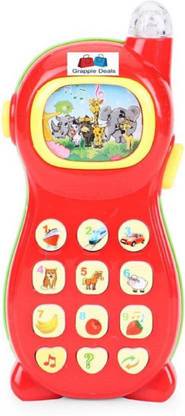 mayank & company Learner Study System Mobile Phone With Eight Projection Picture For Kids.(RED) (Red)