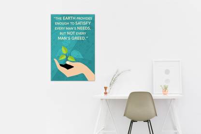 Man's Greed Environment Quote Poster Photographic Paper