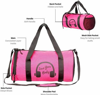 Triage Carry onSports Travel Polyester Pink Duffle Bag