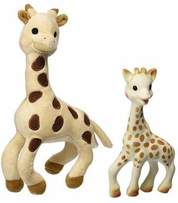 Vulli Sophie Giraffe Set (Soft Toy And Natural Rubber)  - 3 inch