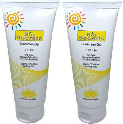 Bio Secrets Sunscreen - SPF 50 Sunscreen Gel - SPF 45+ (60g) Pack Of 2