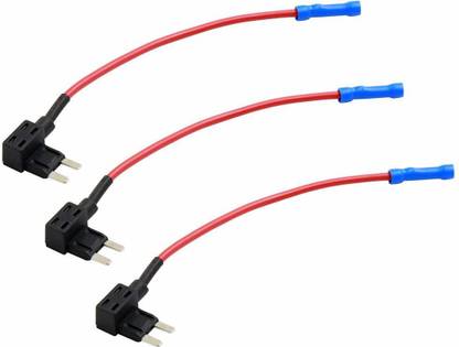 Futurekart 12V Car Add-a-circuit Fuse TAP Adapter Mini ATM APM Blade Fuse Holder 15A 3  Socket Extension Boards