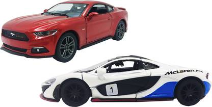 E-Chariot 2 Combo Mustang GT & Mclaren P1 Diecast Metal Car