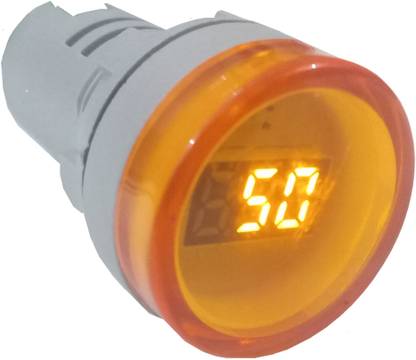 Wooden Extension Yellow 22mm Digital Display Hertz AC Frequency Meter Indicator Combo Range 20-75Hz Digital Voltage Tester