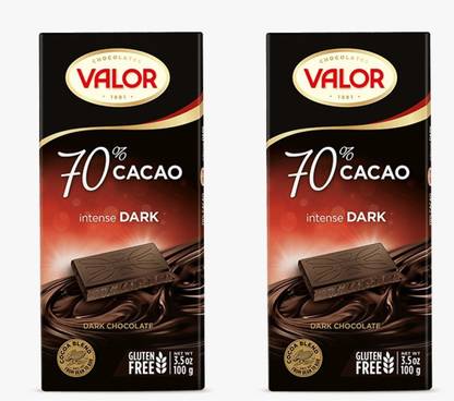 VALOR 70% Cacao Dark Chocolate (100G X 2) Bars
