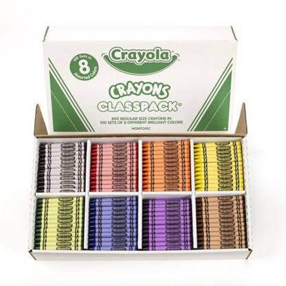 CRAYOLA Â® Crayon Classpack 8 Colors Pack of 800