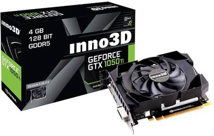 Inno3D GeForce GTX 1050 Ti 4GB GDDR5 Compact DirectX 12 (GTX 1050 Ti Compact GPU) GDDR5 4 GB NVIDIA Chipset 128 bit 400 MHz Graphics Card