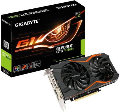 GIGABYTE Geforce GTX 1050 Ti G1 Gaming 4G Graphics Card (GV-N1050TG1-4GD) PCI-E 3.0x16/4GB GDDR5/128-bit/HDMIx3/DP/Dual-Link DVI-D/with Back Plate GDDR5 4 GB AMD/ATI Chipset 128 bit 400 MHz Graphics Card