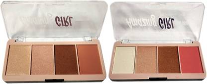 GABBU Shimmer Face Highlighter Makeup Heart Shaped Brighten Cheek Nose Highlight Shining Powder Palette Highlighter