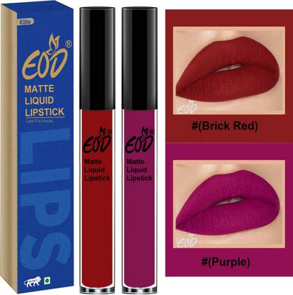 EOD Soft Matte Kiss Proof Vegan Made in India Liquid Lipstick Long Wearing Set of 2 Lip Gloss Set no 72