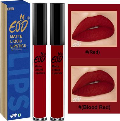 EOD Soft Matte Kiss Proof Vegan Made in India Liquid Lipstick Long Wearing Set of 2 Lip Gloss Set no 26