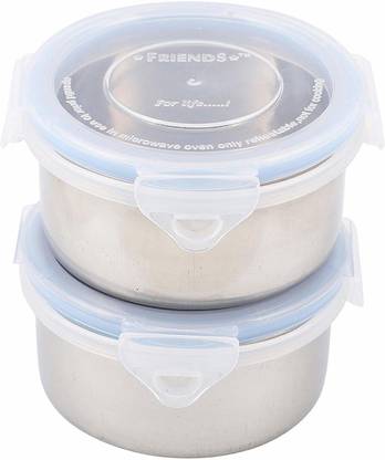FRIENDS Pack of 2pcs Lunch Box 2 Containers Stainless Steel School Lunch Box