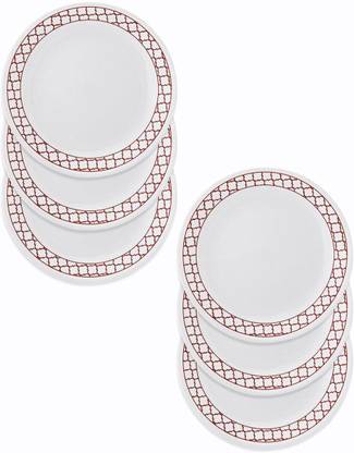 CORELLE Small Plate-Crimson Trellis-6PCS Quarter Plate