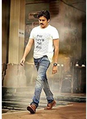 Superstar Actor Pawan Kalyan HD Wall Poster Multicolor Print Paper Print