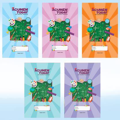 Grade 2 -Set Of 5 Books. For Conceptual Understanding Of Maths, Science, English, GK Based On CBSE,State Board And ICSE Syllabus. WorkBooks For Self Learning