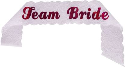 FUNCART White team bride sash
