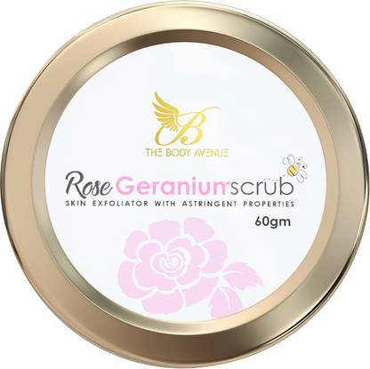 The Body Avenue Rose Geranium Scrub with Astringent Properties Scrub
