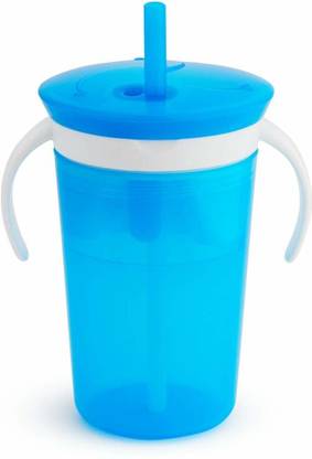 MUNCHKIN Snack Catch and Sip 2-in-1 and Spill-Proof Cup (Blue)