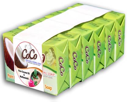 CoCo Naturals 100% Pure Coconut oil & Multhanimitti , Natural Herbal Organic Soap