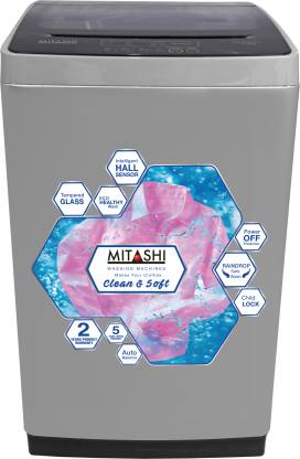 MITASHI 7.5 kg Fully Automatic Top Load Washing Machine Grey