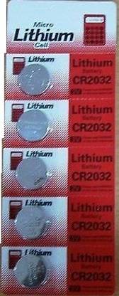 capnicks Micro Lithium cell CR 2032 3V cmos battery  (Pack of 5)  Battery