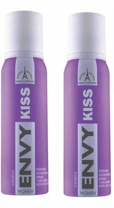 Envy Kiss Perfume Deodorant Spray 120ML Each (Pack of 2) Deodorant Spray  -  For Men & Women