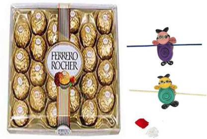 Loops n knots Handmade Paper Quilling Rakhi 2 Kids Toy Rakhi (R16531k) Assorted Gift Box