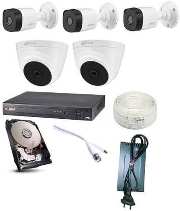 DAHUA full HD camera sat 1080P good quailty (2mp) 2 dome , 3 bullet camera ,8 channel dvr,8 channel power supply, 1tb hard disk, 90m wire bundle, bnc and dc Security Camera Security Camera