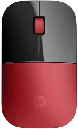 HP Wireless Mouse Z3700, Red Wireless Ambidextrous Optical Mouse